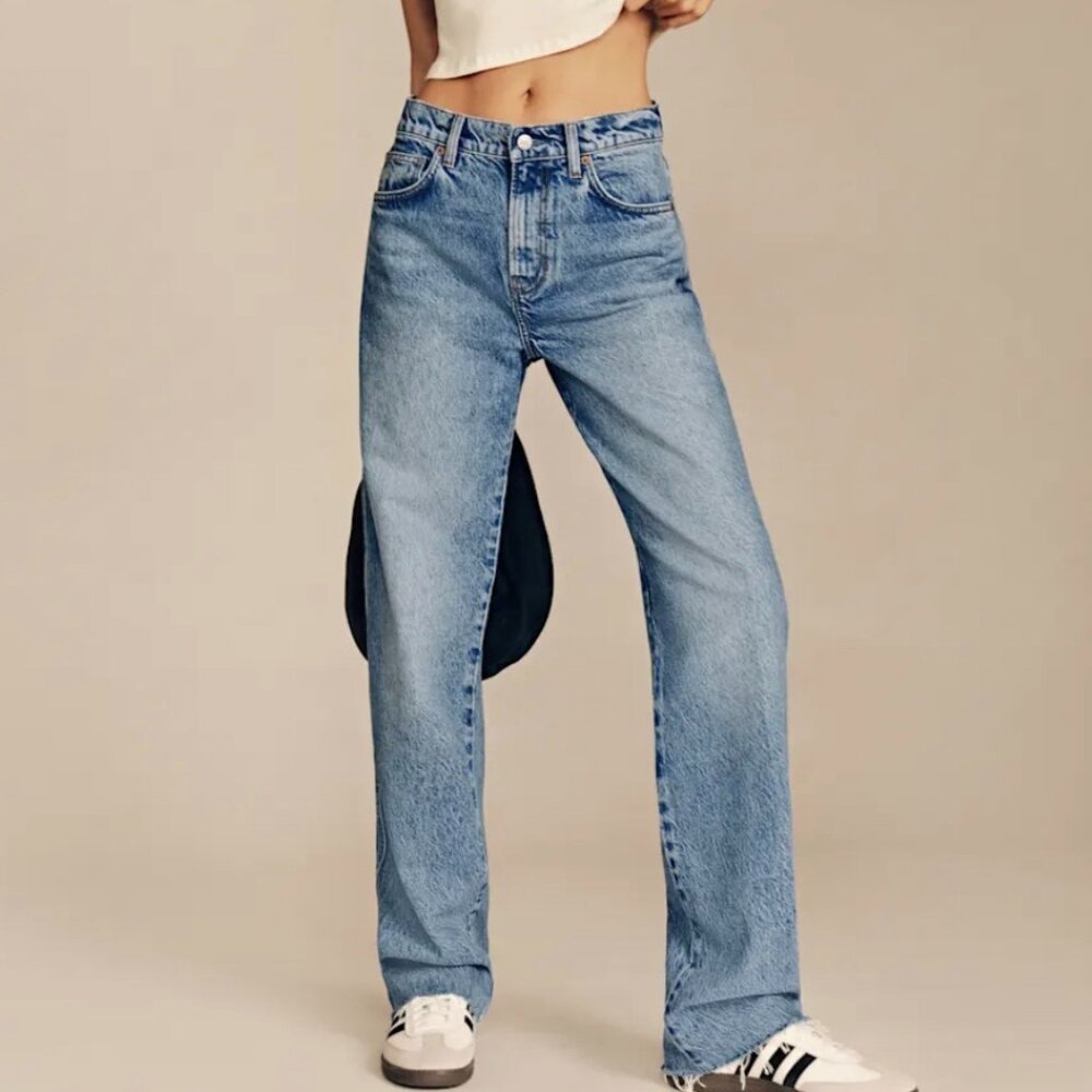 Reformation Val 90s Mid Rise Straight Jeans